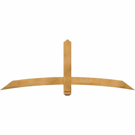 Ekena Millwork Bellingham Rough Sawn Timber Gable Bracket, Western Red Cedar, 72"W x 27"H x 2"D x 4"F, 9/12 Pitch GBW072X27X0204BEL00RWR